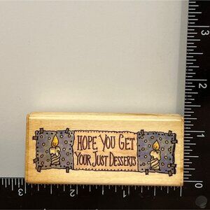 Hope You Get Just Desserts UPTOWN Rubber Stamp By Boyds BEAR Collection E21022